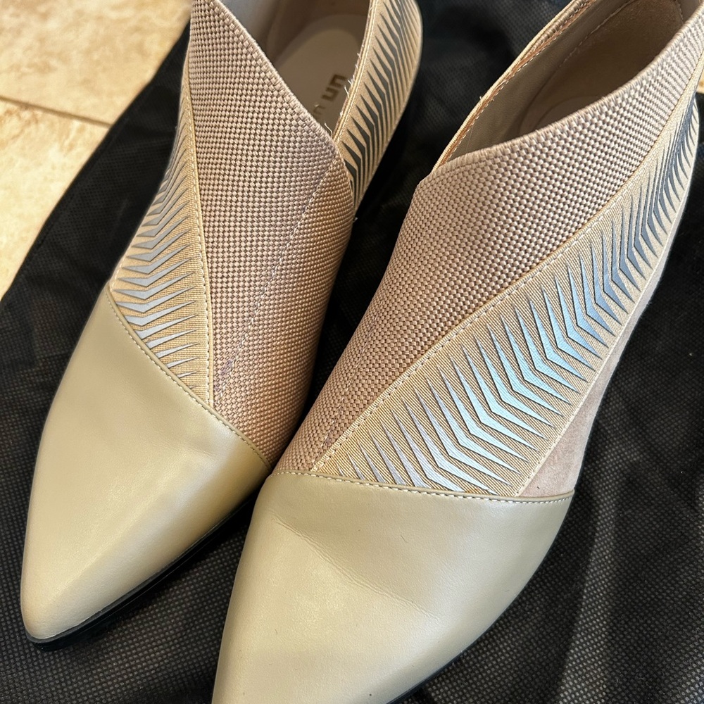 United Nude Beige Pointed Toe Booties